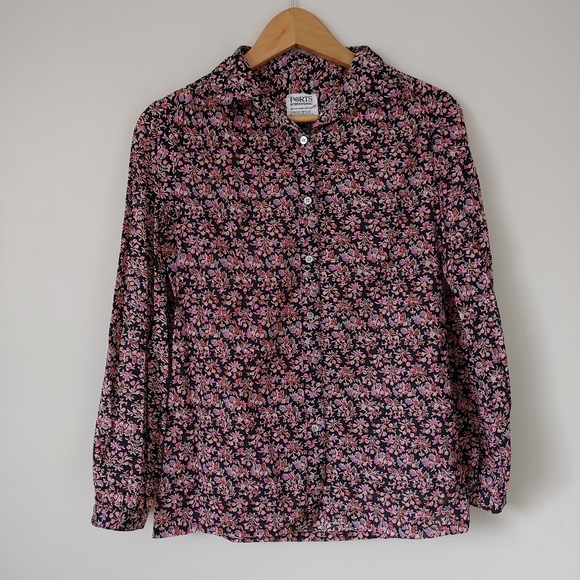Vintage 80s Ports International Cotton Floral Blouse Size Small - Picture 4 of 12